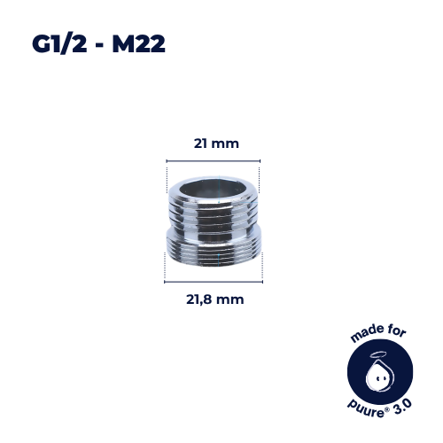 Adaptador de Torneira G1/2–M22